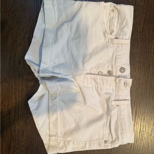 7 For All Mankind White Jean Shorts